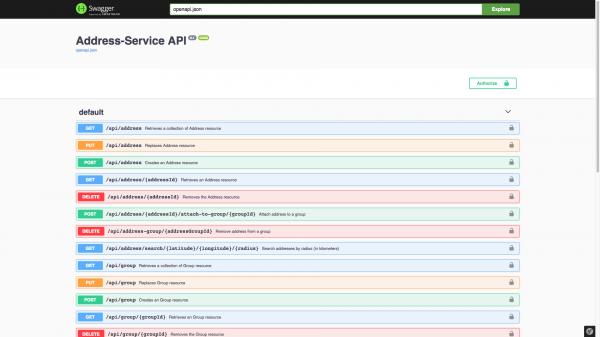 Address services API example picture